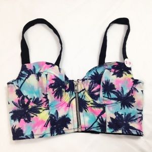 Victoria’s Secret Pink Tropical Bustier Crop Top